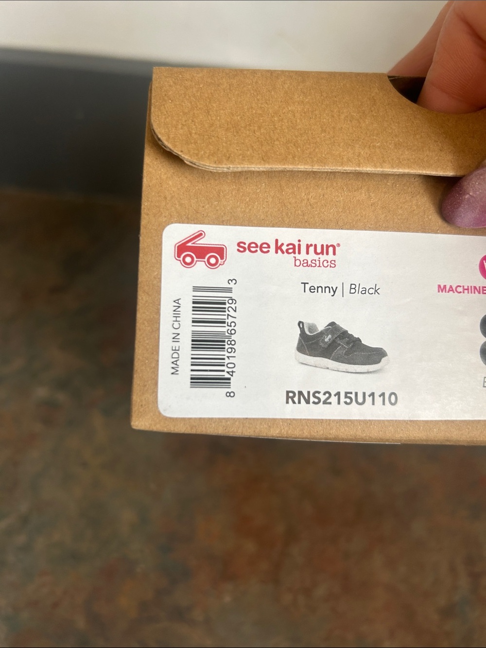 See Kai Run Black and White Toddler Sneakers with Hook-and-Loop Strap New - Picture 4 of 4